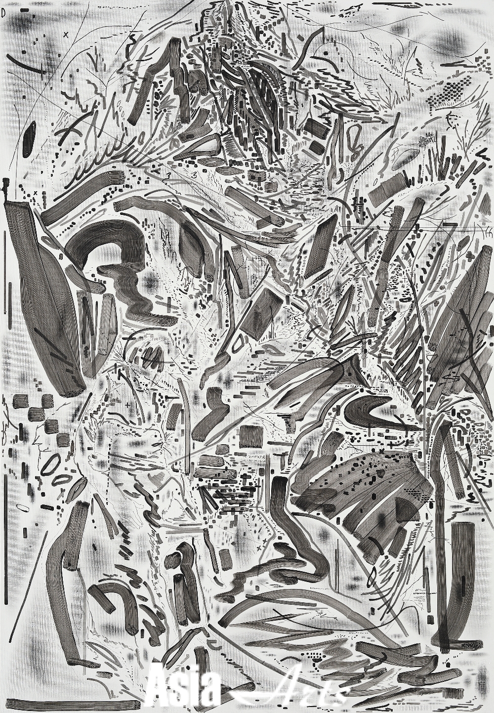 박광수, '깊이 - 먼 산 Depth - A Distant Mountain', 2019, 캔버스에 아크릴릭 Acrylic on canvas, 116.8x80.3cm  / 사진=Courtesy of the artist & Hakgojae Gallery