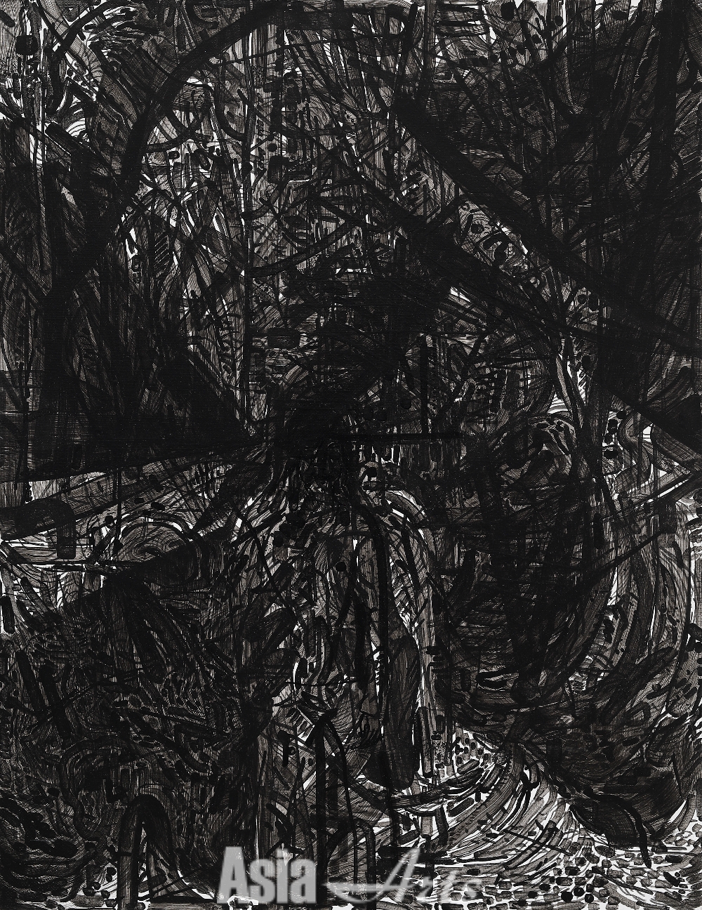 박광수, '검은 숲 속 Dark Forest', 2019, 캔버스에 아크릴릭 Acrylic on canvas, 53x40.9cm  / 사진=Courtesy of the artist & Hakgojae Gallery