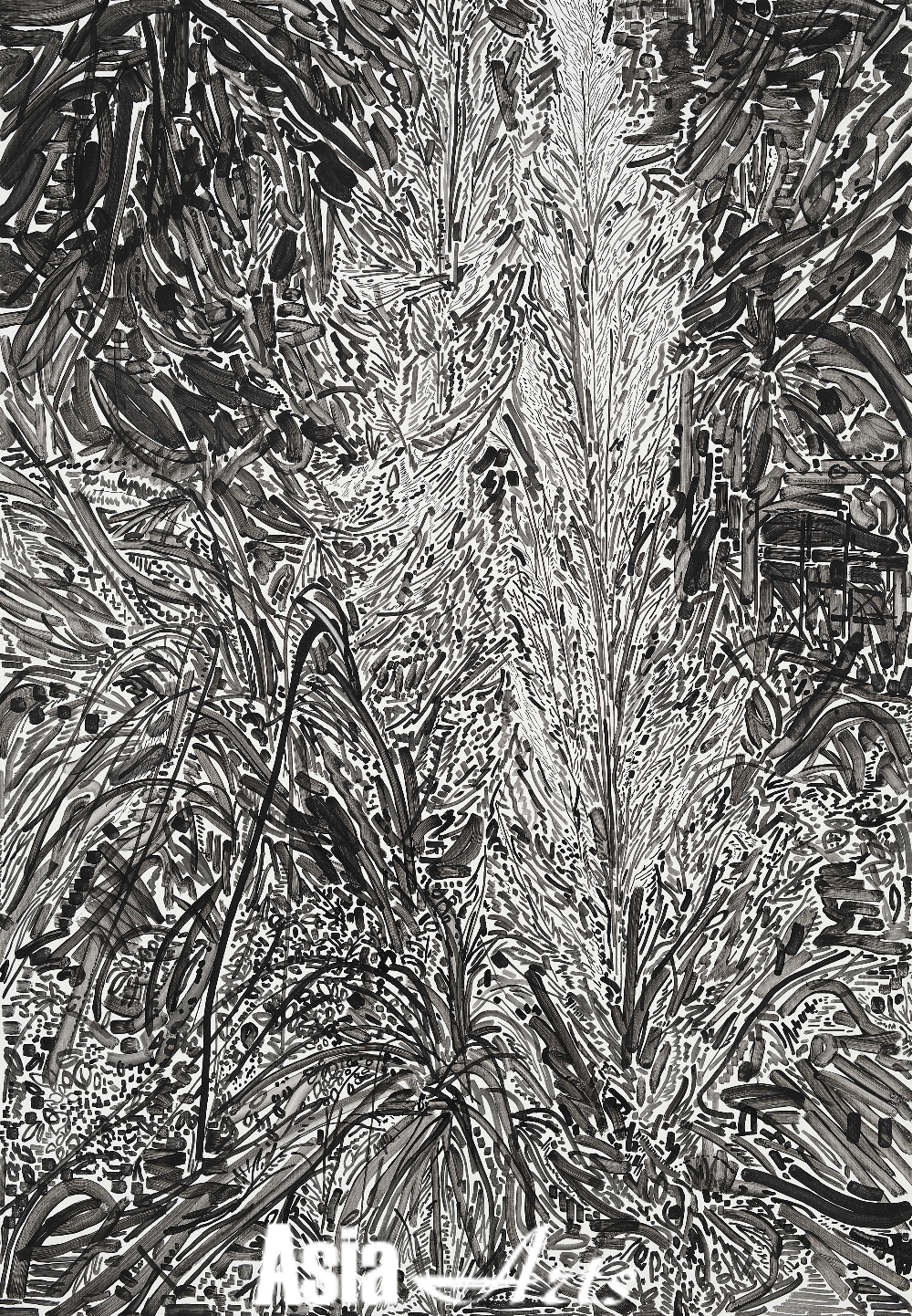 박광수, '두 나무 Two Trees', 2019, 캔버스에 아크릴릭 Acrylic on canvas, 116.8x80.3cm / 사진=Courtesy of the artist & Hakgojae Gallery