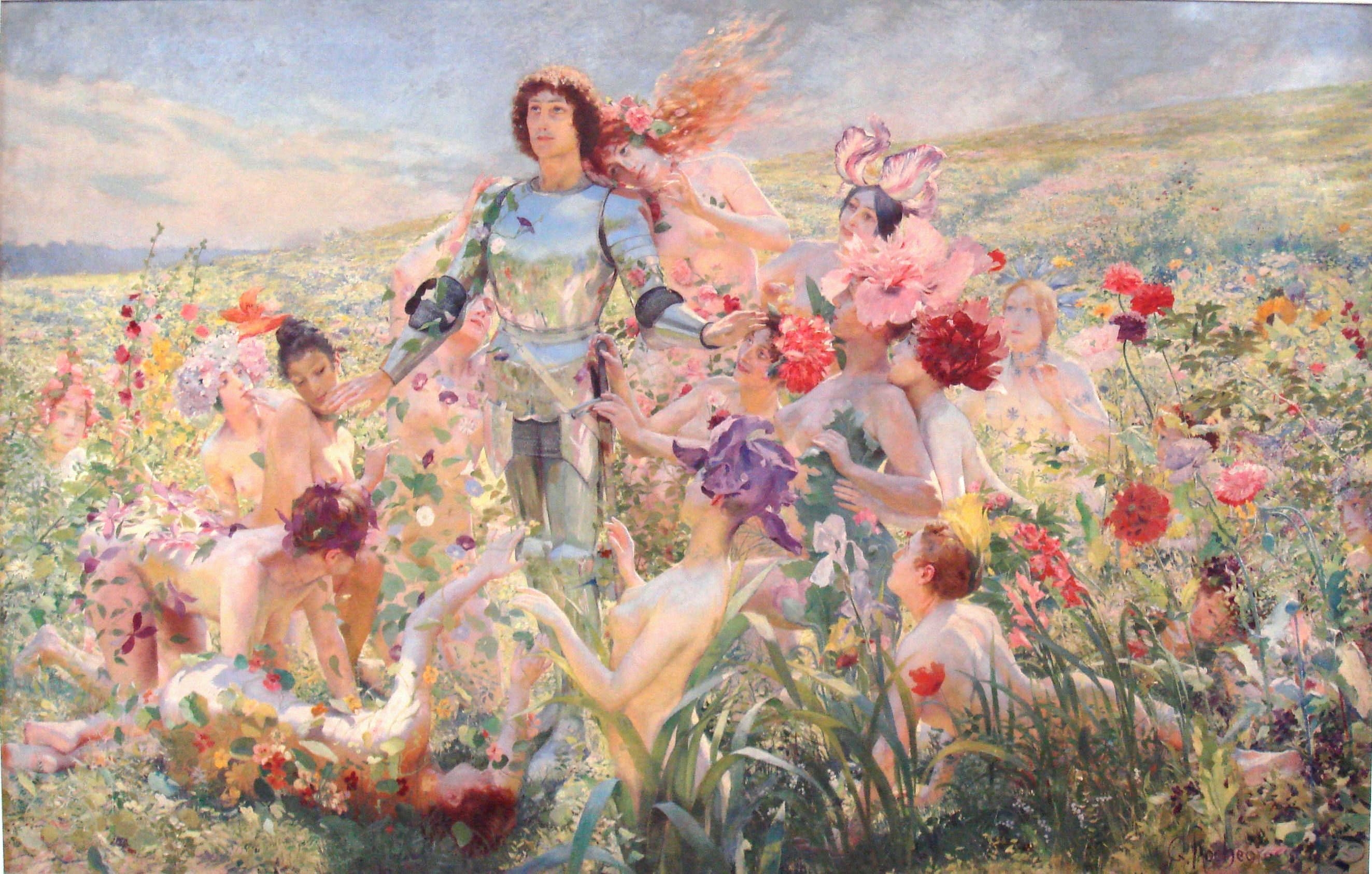 [아시아아츠 세기의 명화 No.1] '꽃밭의 기사 Le Chevalier aux Fleurs'