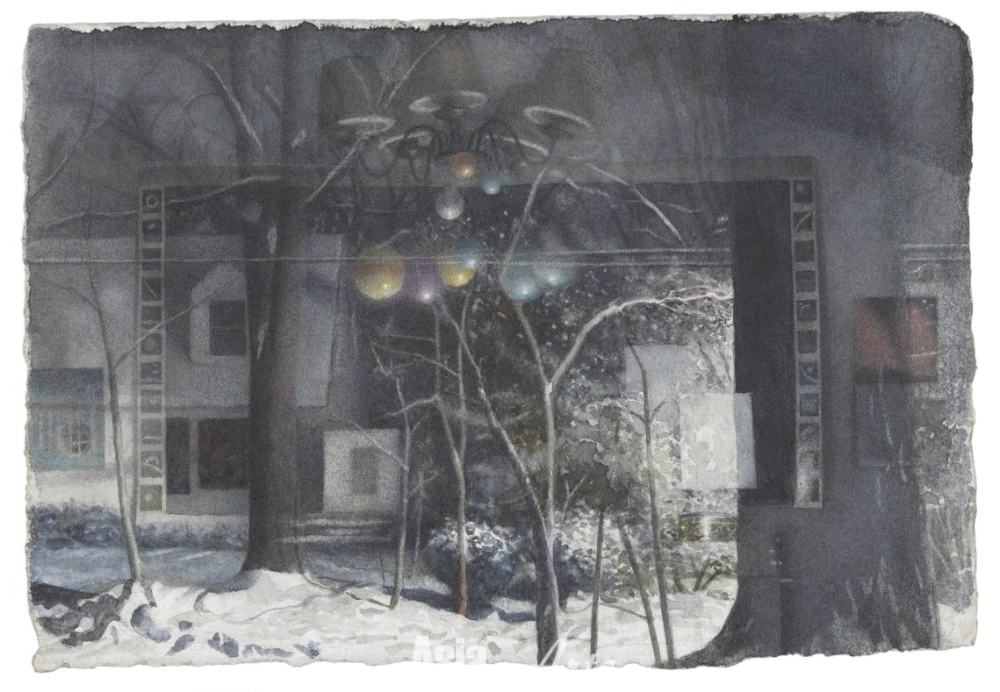 Charles Ritchie, Reflection with Snow, 2013-2017, watercolor and graphite on Fabriano paper, 10.5 x 15.2 cm (4 1/8 x 6 in) / 그림=© Charles Ritchie, 제이슨함 갤러리 