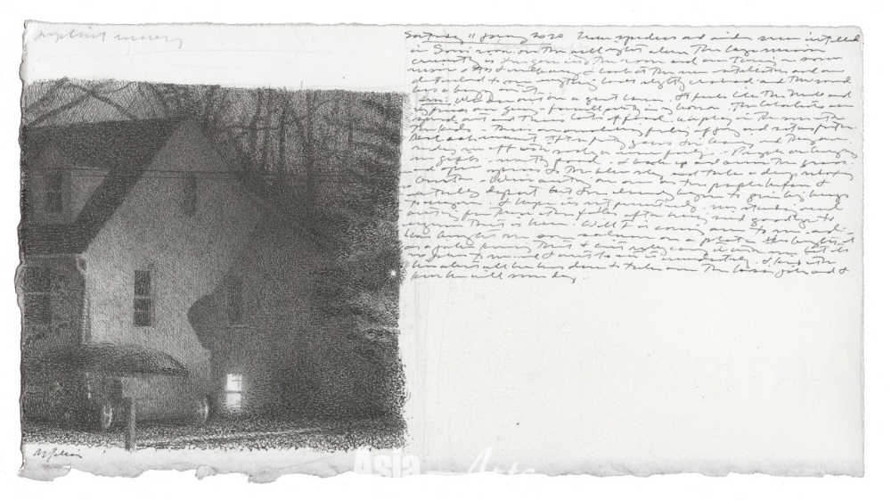 Charles Ritchie, Shadow and Light, 2019-2020, black pen and ink and graphite on Fabriano paper, 11.1 x 20.6 cm (4 3/8 x 8 1/8 in) / 그림=© Charles Ritchie, 제이슨함 갤러리 