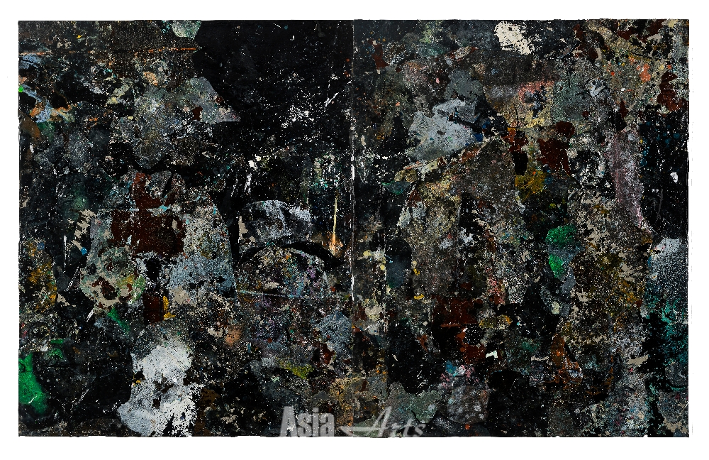 이정호, 흔적 집합 Aggregate Remains, 2020, 린넨에 아크릴릭 Acrylic on linen, 162.5x259cm (162.5x129.5cm x2)  / 사진=Courtesy of artist, 학고재 