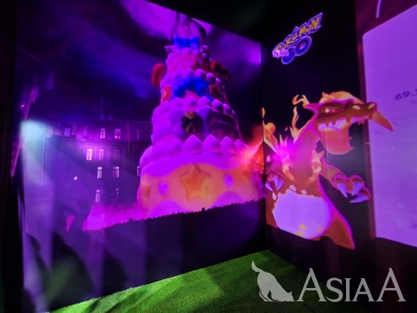 16일 지스타 2024 나이언틱 부스에서 포켓몬 고 거다이맥스 진화에 대한 영상이 상영되고 있다. [사진=이준호 기자]