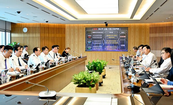 BNK금융그룹은 14일 정부의 생산적금융 정책에 발맞춰 '생산적금융협의회'를 출범하고, 부울경 생산적금융 확대를 위한 지역금융의 역할 강화 의지를 밝혔다. [사진=BNK금융그룹]