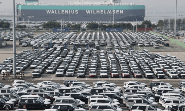 한미 양국이 2차 정상회담을 계기로 관세협상을 타결하면서 한국산 수입차에 대한 미국 관세가 현행 25%에서 일본·유럽연합(EU)와 동등한 수준인 15%로 낮아지게 됐다. 미국이 수입차에 25% 관세를 부과한 4월 3일 이후 7개월 만이며, 한미 관세 협상 후속 협의에 나선 지 92일 만이다. 사진은 10월 30일 경기 평택시 포승읍 평택항에 수출용 차량이 세워져 있는 모습. 사진=뉴스1