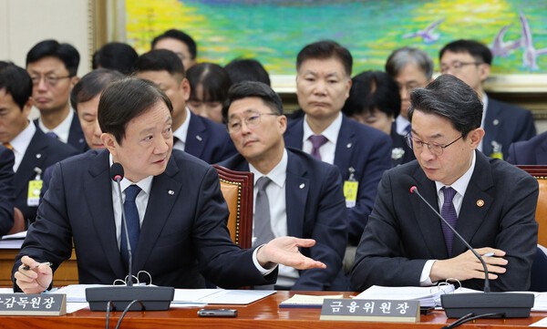 이찬진 금융감독원장(왼쪽)과 이억원 금융위원장. [사진=뉴스1]